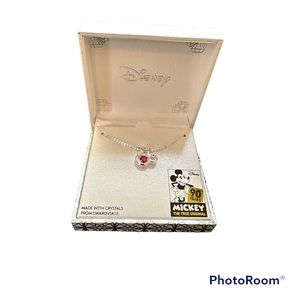 Disney's Mickey Mouse Necklace Made with Swarovski Crystal